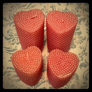 Heart 💕 shaped beautiful pillar candles 🕯